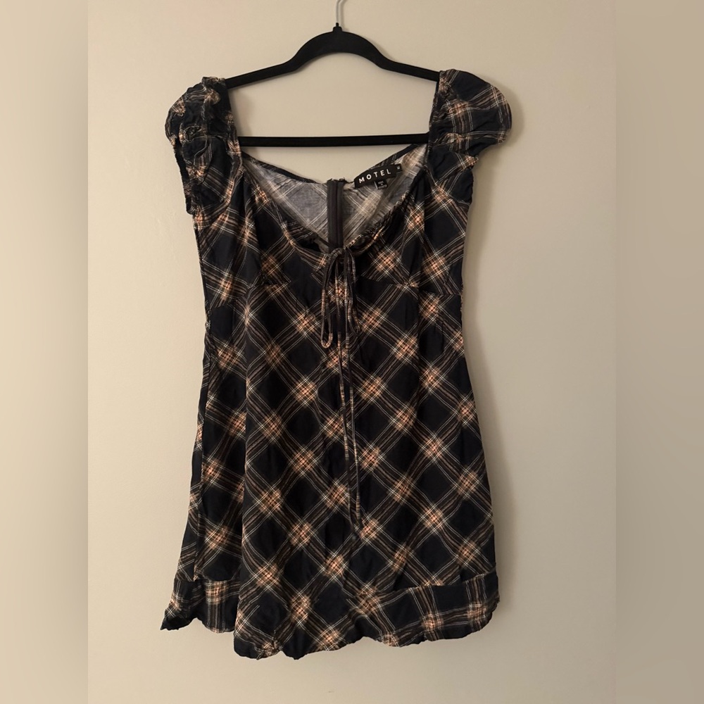 Motel plaid mini dress